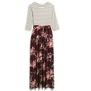 NWT Striped & Floral maxi dress